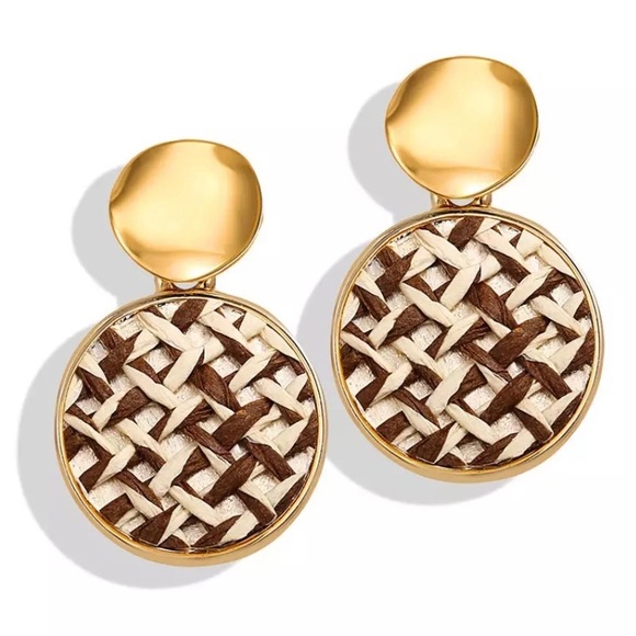 Noelle Knit Gold Drop Earrings 🎁 BUNDLE EARRINGS - 3/$55 OR 5/$70 🎁 - Picture 1 of 7